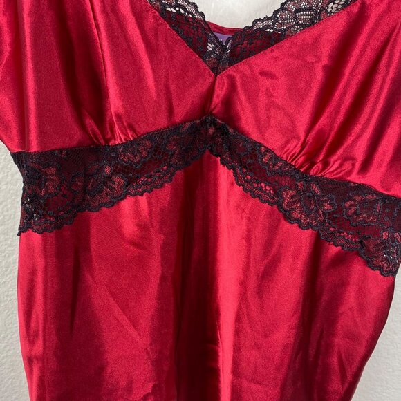 Lilac and London Babydoll Lace Whimsigoth Y2K 90's Vamp Cami Top Fuchsia Sz XL - Picture 4 of 8